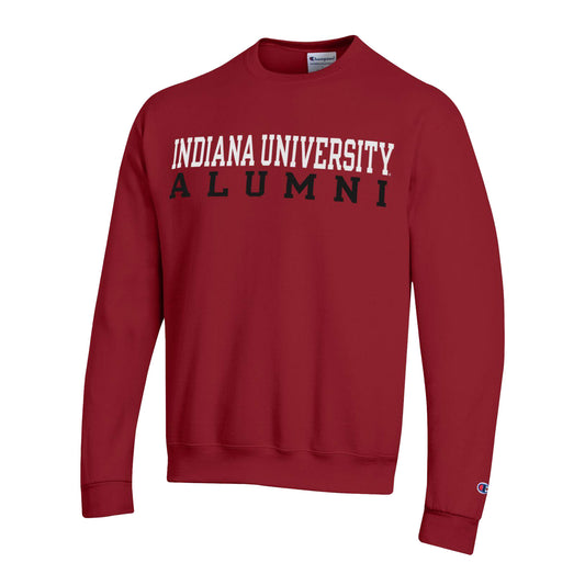 Indiana Hoosiers Alumni Horizontal Powerblend Crimson Crew - Front View