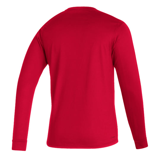 Indiana Hoosiers Adidas Arch Hoosiers Long Sleeve T-Shirt in Crimson - Back View