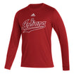 Indiana Hoosiers Adidas Script Indiana Crimson Long Sleeve T-Shirt - Front View
