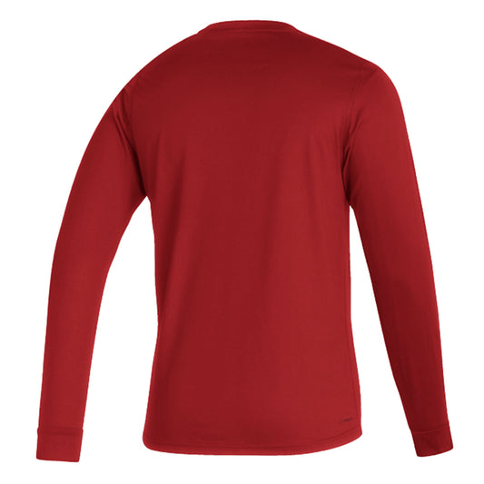 Indiana Hoosiers Adidas Creator IU Crimson Long Sleeve T-Shirt - Back View