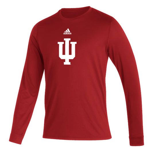 Indiana Hoosiers Adidas Creator IU Crimson Long Sleeve T-Shirt - Front View