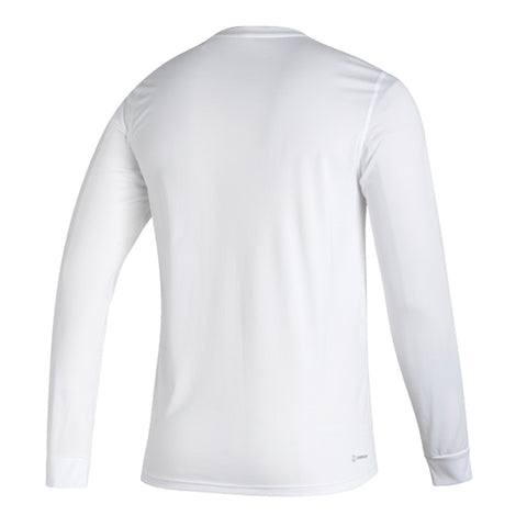 Indiana Hoosiers Adidas Creator IU White Long Sleeve T-Shirt - Back View