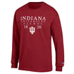 Indiana Hoosiers Alumni Established Long Sleeve T-Shirt in Crimson - Front View