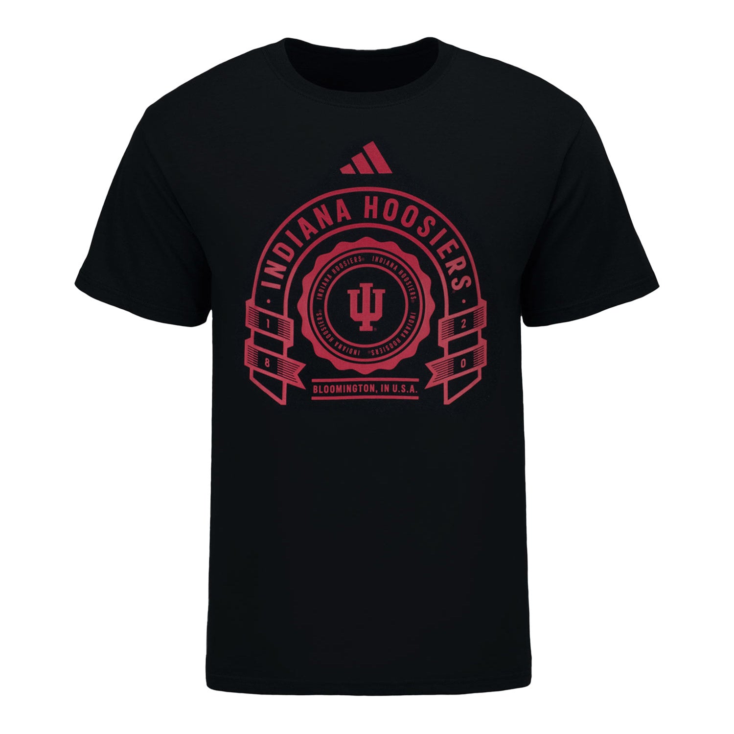 Indiana Hoosiers Adidas Vault Seal T-Shirt - Front View