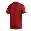 Indiana Hoosiers Adidas Pregame Stacked Bars T-Shirt in Crimson - Back View