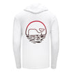 Indiana Hoosiers Hooded Whale White Long Sleeve T-Shirt - Back View