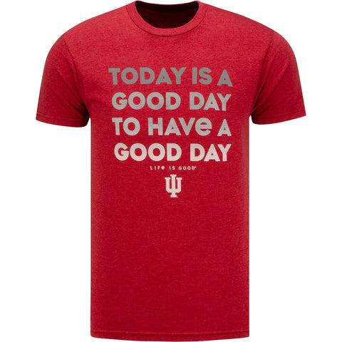 Indiana Hoosiers Good Day T-Shirt in Crimson - Front View