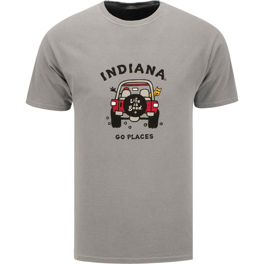 Indiana Hoosiers Jake 4x4 T-Shirt in Grey - Front View