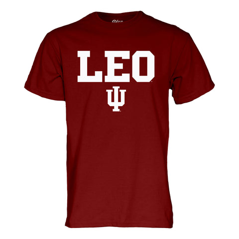 Indiana Hoosiers Leo Crimson T-Shirt - Front View
