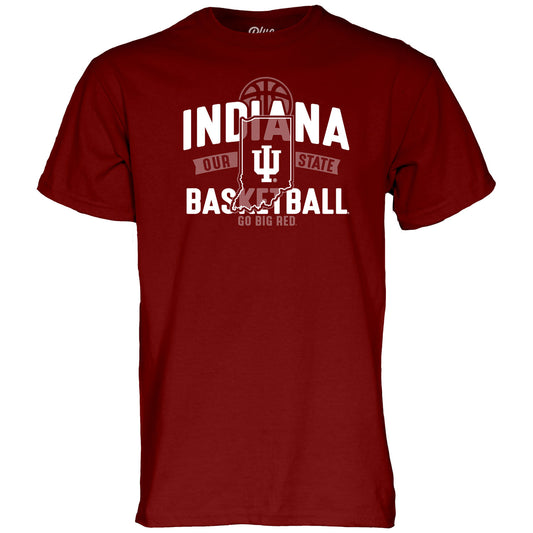 Indiana Hoosiers Hit Stride Basketball Crimson T-Shirt - Front View