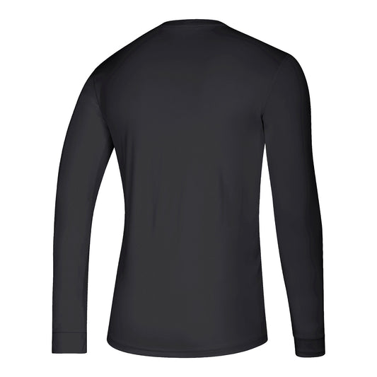 Indiana Hoosiers Adidas Creator Baseball Black Long Sleeve T-Shirt - Back View