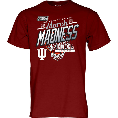 Indiana Hoosiers Women's Basketball 2023 March Madness Crimson T-Shirt - Front View