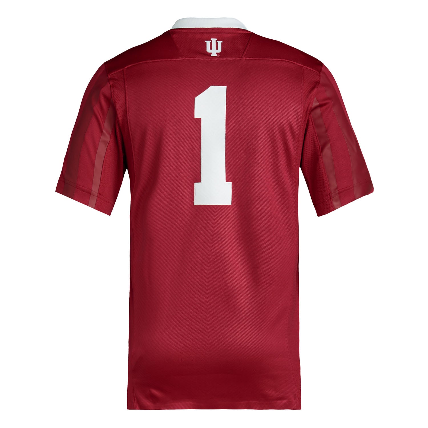Indiana Hoosiers Adidas Football #1 Premier Crimson Jersey - Back View