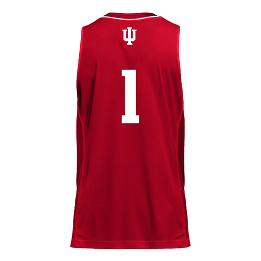 Indiana Hoosiers Adidas Swingman Crimson Basketball Jersey - Back View
