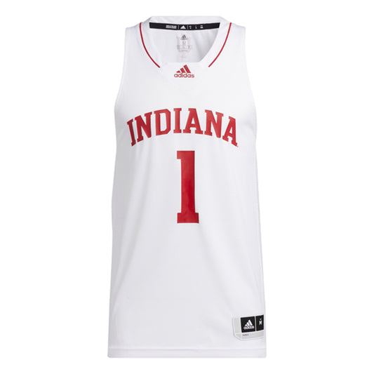 Indiana Hoosiers Adidas Swingman White Basketball Jersey - Front View