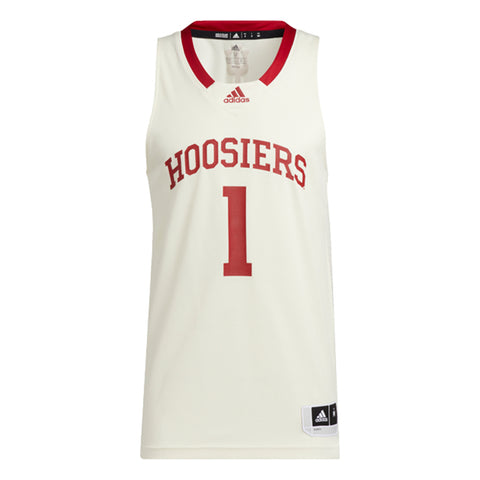 #1 Indiana Hoosiers adidas Swingman Basketball Jersey - Cream