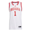 Indiana Hoosiers Adidas Basketball Retro Swingman #1 White Jersey - Front View