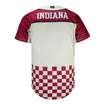 Indiana Hoosiers Little 500 Baseball Jersey in Cream and Crimson - Back View