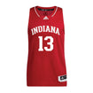 Indiana Hoosiers Adidas Student Athlete Crimson Men's Basketball Student Athlete Jersey #13 Shaan Burke - Front View
