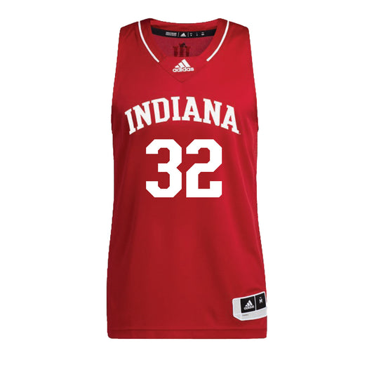 Indiana Hoosiers Adidas Student Athlete Crimson Men's Basketball Student Athlete Jersey #32 Trey Galloway - Front View