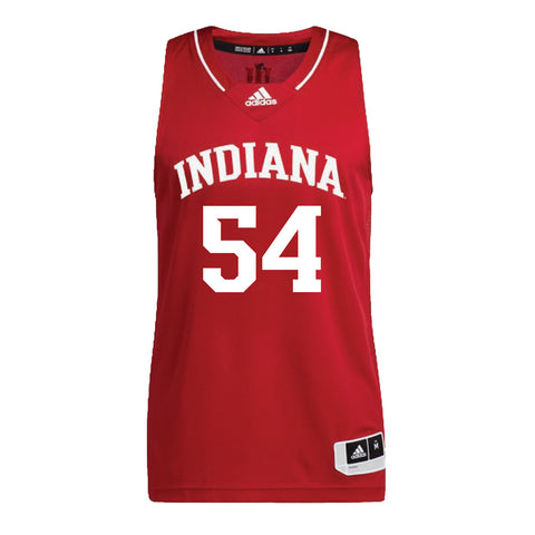 Indiana Hoosiers Adidas Student Athlete Crimson Women's Basketball Student Athlete Jersey #54 Mackenzie Holmes - Front View
