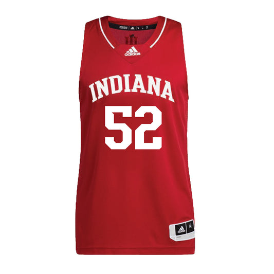 Indiana Hoosiers Adidas Student Athlete Crimson Women's Basketball Student Athlete Jersey #52 Lilly Meister - Front View