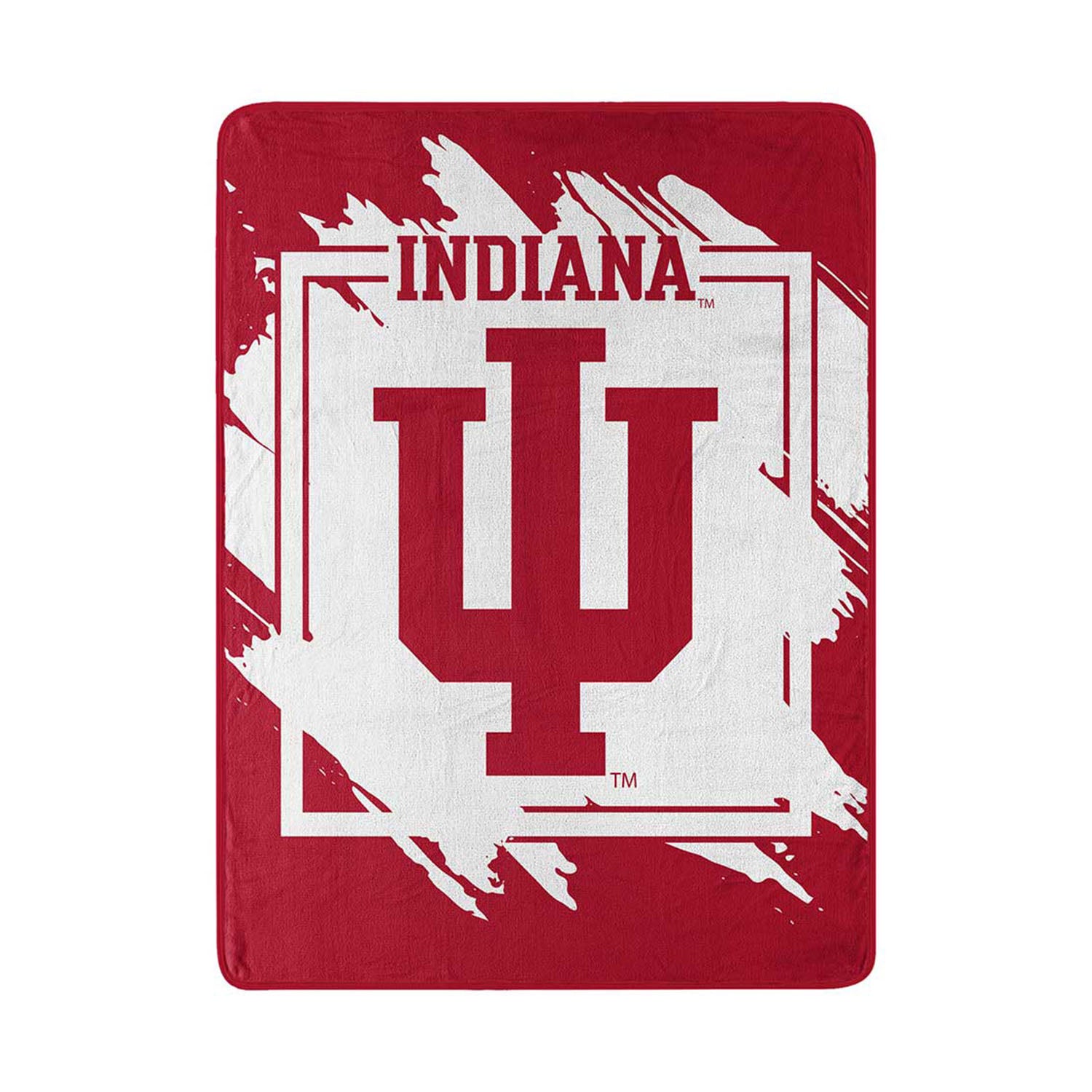 Indiana Hoosiers 46" x 60" Dimensional Blanket in Crimson - Front View