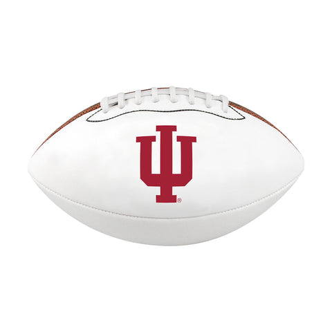 Indiana Hoosiers Mini Autograph Football in White - Front View