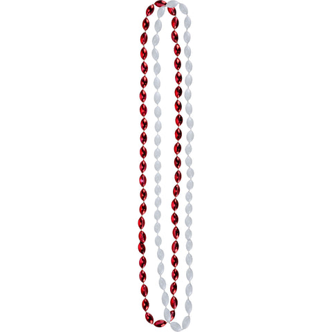 Indiana Hoosiers 2 Pack Football Beads in Crimson and White - Front View