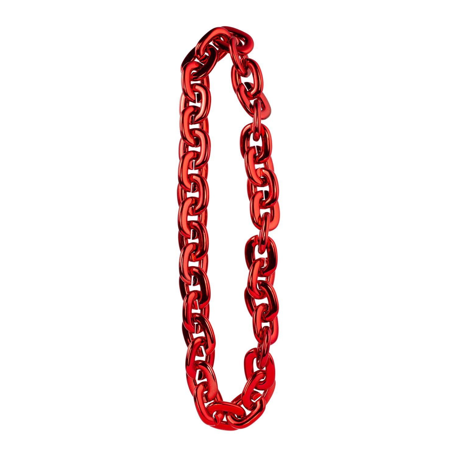 Indiana Hoosiers Jumbo Chain Beads in Crimson - Front View
