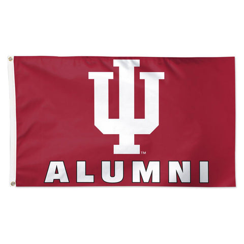 Indiana Hoosiers 3' x 5' Alumni Flag in Crimson - Front View