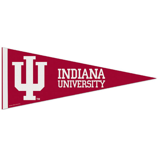 Indiana Hoosiers Pennant in Crimson - Front View