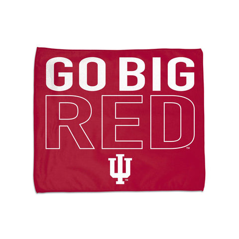 Indiana Hoosiers Rally Towel in Crimson - Front View