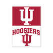Indiana Hoosiers 2 Pack Rectangle Magnets in Crimson & White - Front View