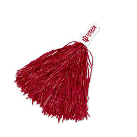 Indiana Hoosiers Rooter Poms in Crimson - Front View