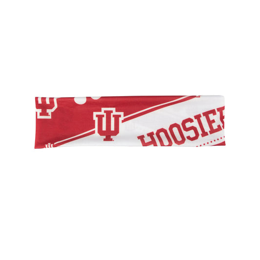 Indiana Hoosiers Headband in Crimson and White - Front View