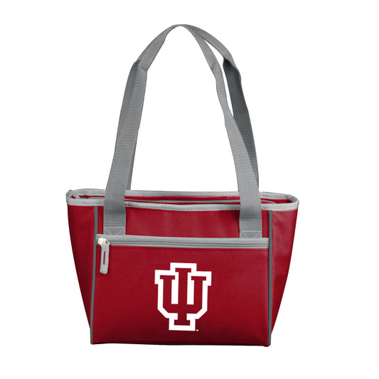 Indiana Hoosiers 16 Oz. Tote Cooler in Crimson - Front View