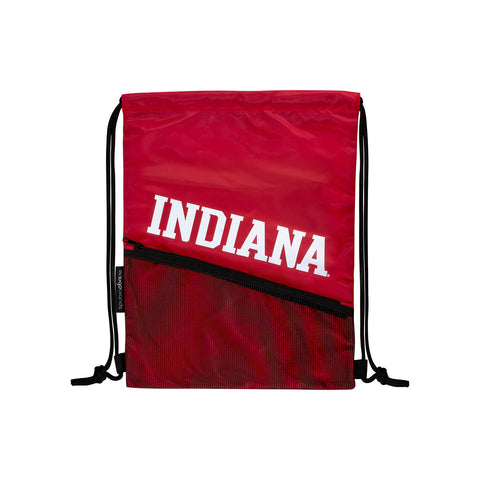 Indiana Hoosiers Backsack in Crimson and Black - Front View
