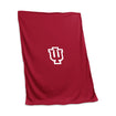 Indiana Hoosiers Sweatshirt Blanket in Crimson - Front View