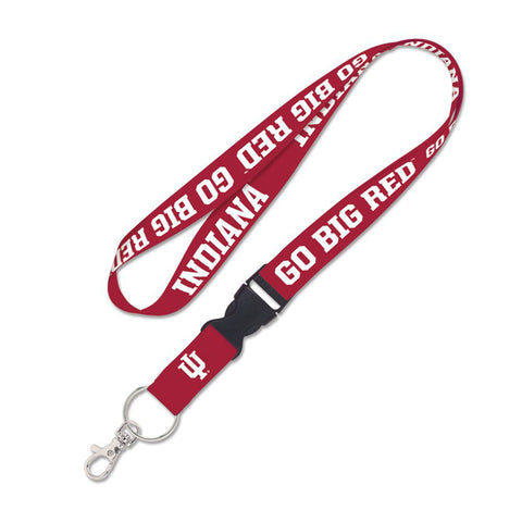 Indiana Hoosiers Go Big Red Lanyard - Front View