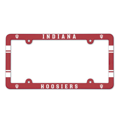 Indiana Hoosiers Plastic License Plate Crimson Frame - Front View