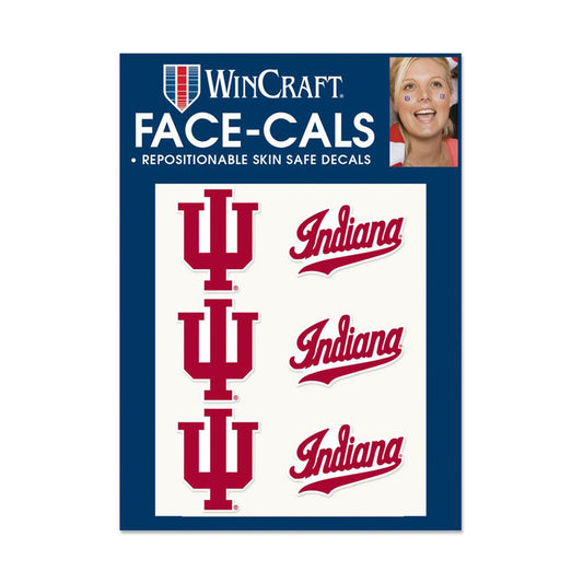 Indiana Hoosiers Trident + Script Crimson Face Cals - Front View