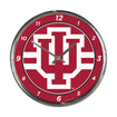 Indiana Hoosiers Trident Crimson & White Clock - Front View