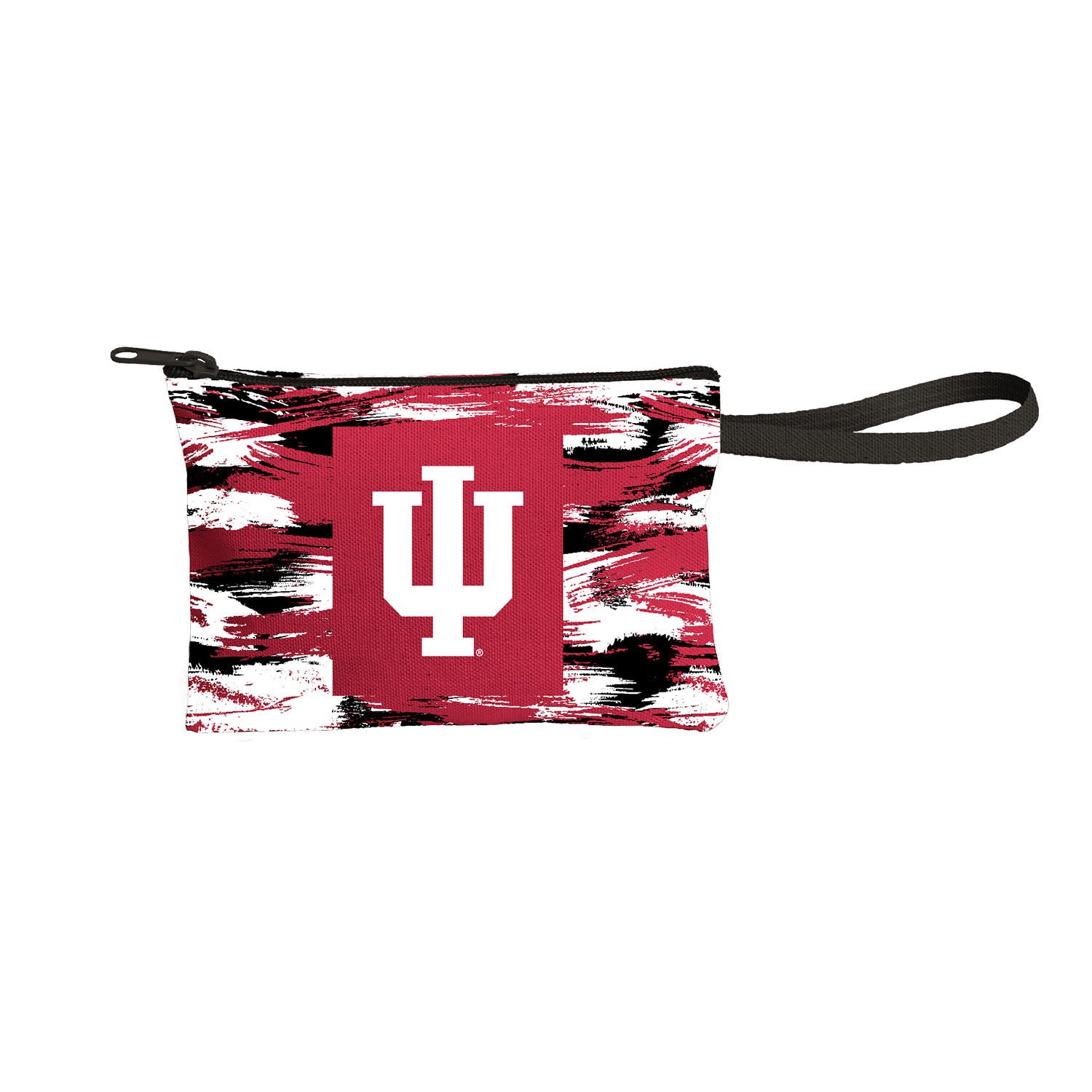 Indiana Hoosiers Brushed Vinyl Crimson Wristlet - Front View
