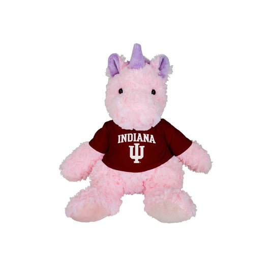 Indiana Hoosiers Tee Unicorn in Pink - Front View