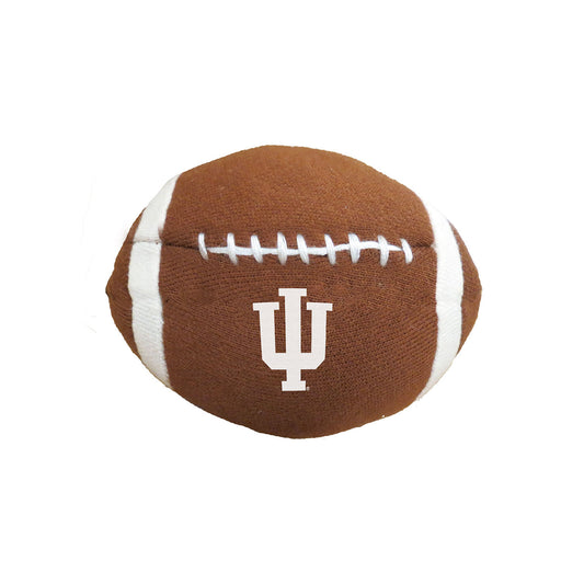 Indiana Hoosiers Plush Football in Brown - Front View