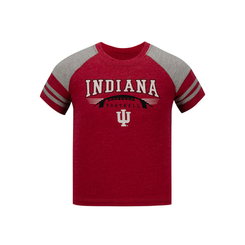 Toddler Indiana Hoosiers Michael Football T-Shirt in Crimson - Front View