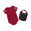 Infant Indiana Hoosiers Onesie & Bib Set in Crimson and Black - Back View