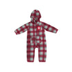 Infant Indiana Hoosiers Farays Romper in Crimson and Grey - Front View