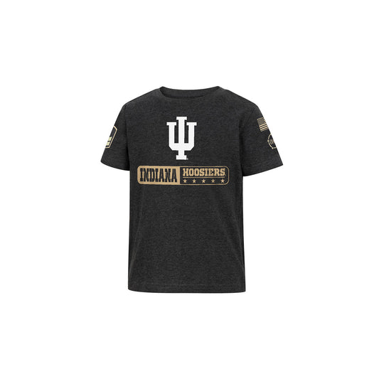Toddler Indiana Hoosiers Breaker T-Shirt in Charcoal - Front View